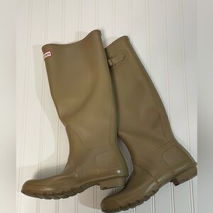 Hunter Olive Green Original Tall Rain Boots Size 7 M